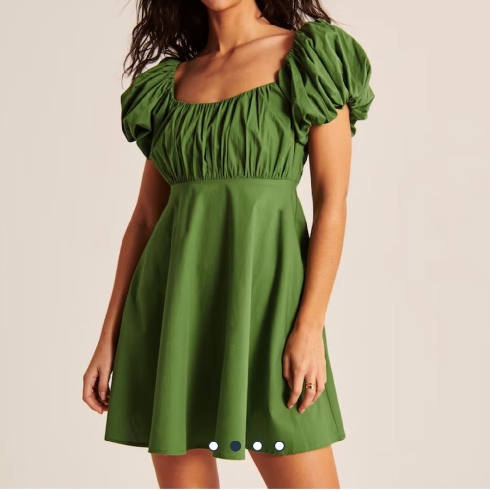 A&F Poplin Puff Sleeve Dress